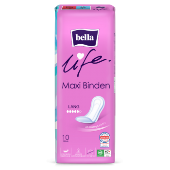 bella Maxi Damenbinden Lang ohne Flügel