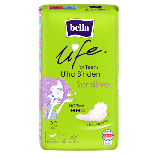 bella life for Teens Ultra Binden Sensitive Normal