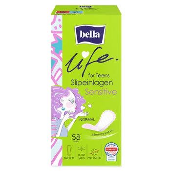 bella life for Teens Slipeinlagen Sensitive Normal