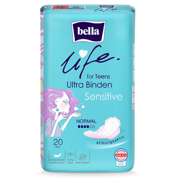 bella life for Teens Ultra Binden Sensitive mit Flügeln