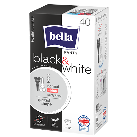 BELLA PANTY Slim SLIPEINLAGEN Black&White